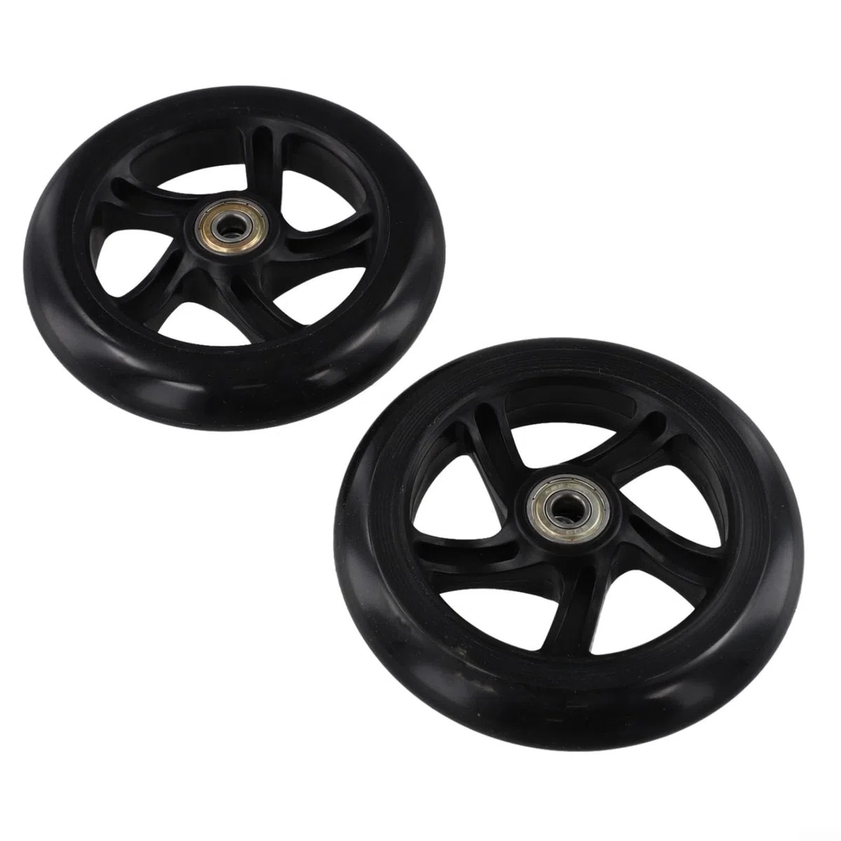 Roues silencieuses en polyuréthane avec roulements à grande vitesse, roulettes résistantes à l'usure pour patins à roulettes, mise à niveau de caddie, roues de meubles de 8 mm d'alésage (125 mm x 24