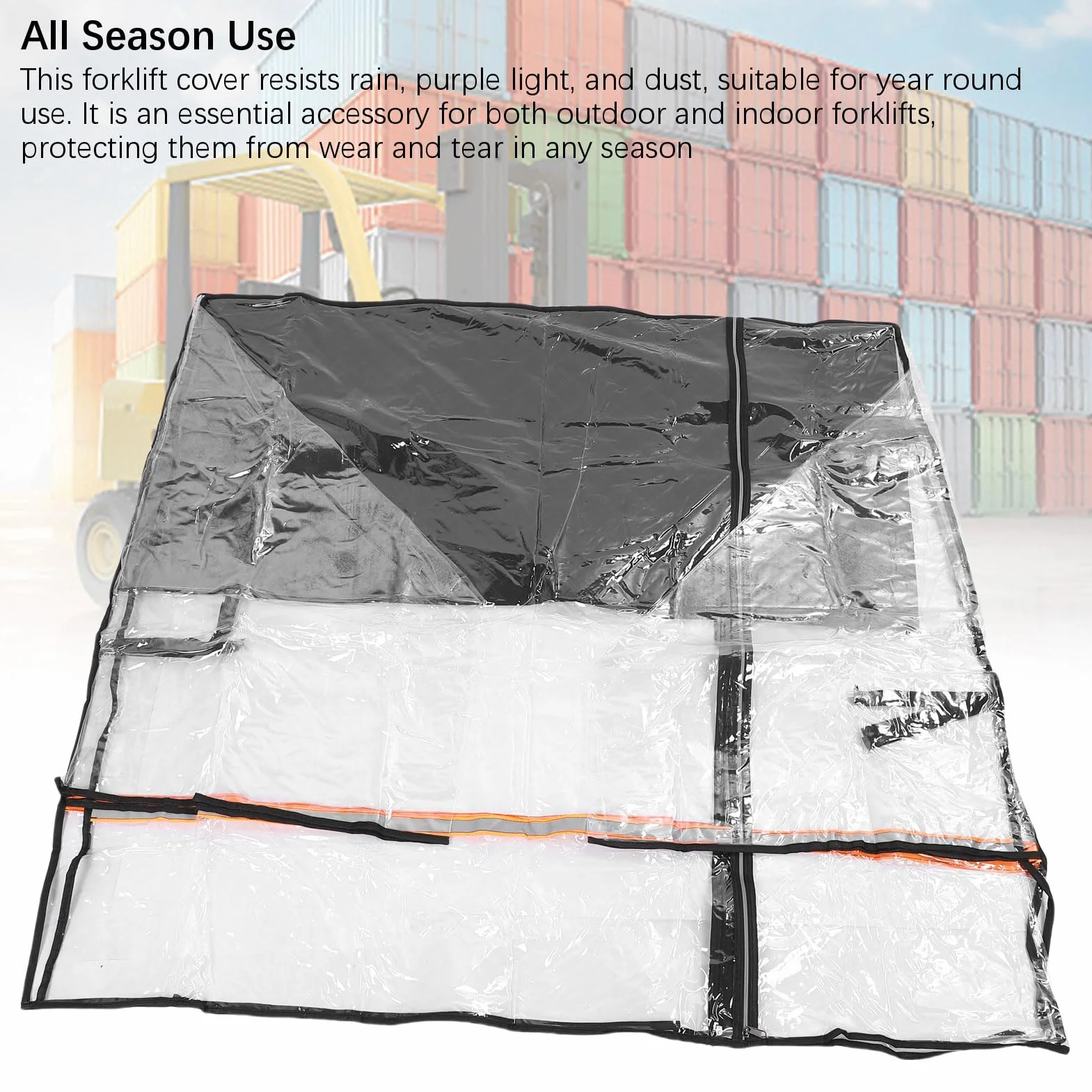 Couvercle de Chariot élévateur Universel, Couverture de Protection Claire pour Toute l'Installation Facile avec une Installation Facile, un Matériau EVA Durable et une visibilité Claire