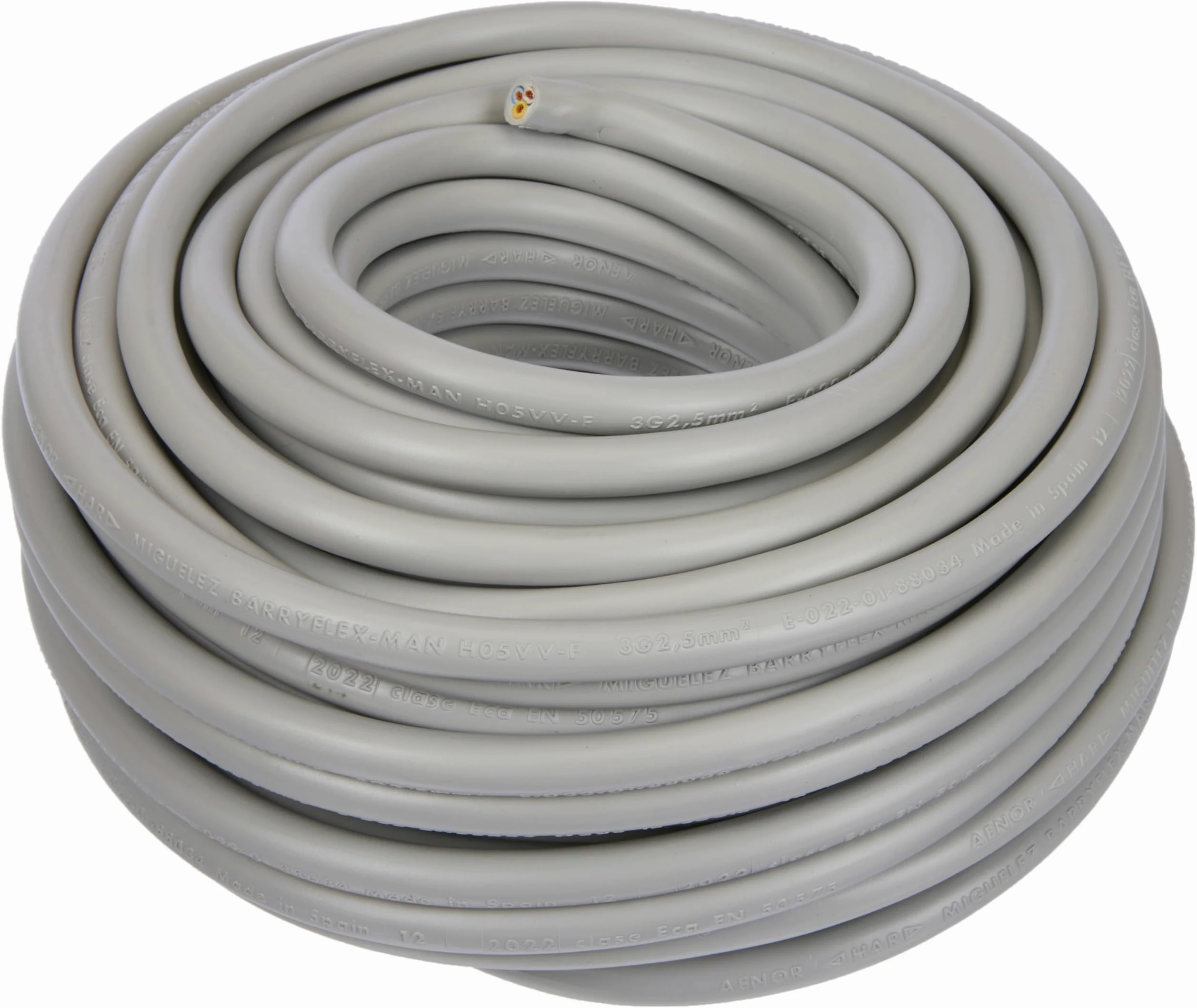 Electraline 20607088I Couronne de câble H05VV-F pour rallonge 25 m section 3G2,5 mm²