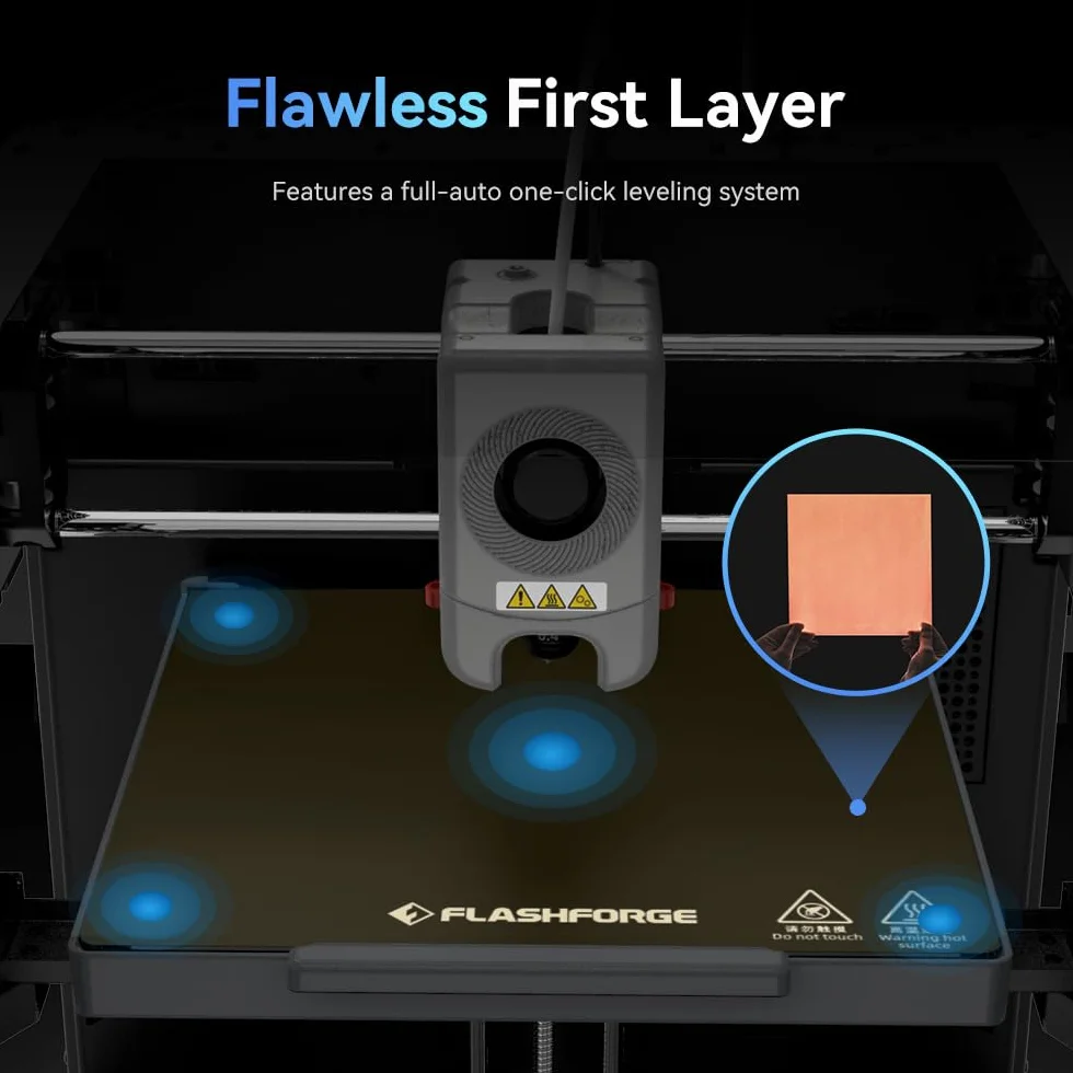 FLASHFORGE Adventurer 5M Imprimante 3D, Entièrement Auto-Leveling Max 600mm/s, 280℃ Buse à Dégagement Rapide, Structure CoreXY pour Qualité d'impression Supérieure, Les débutants&Experts Choix Premier