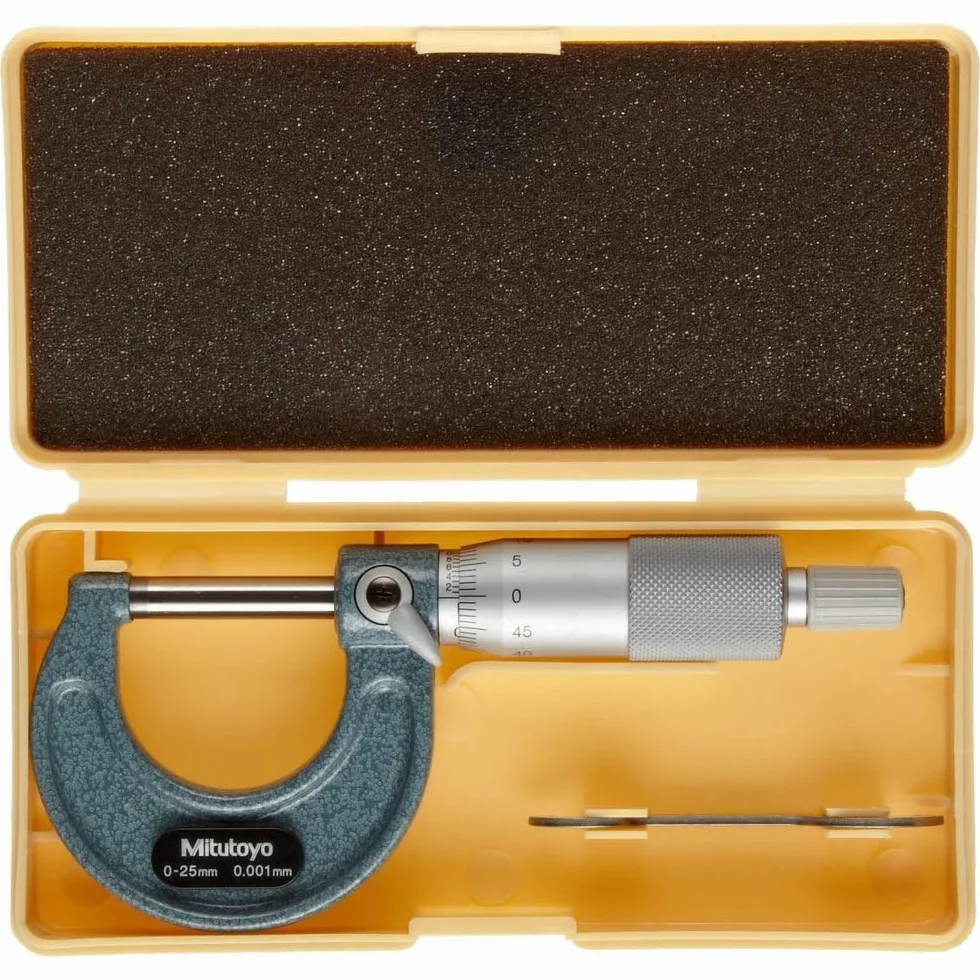 Mitutoyo MIT103-129 Micromètre avec graduation de 0,001 mm, plage de 0 mm-25 mm