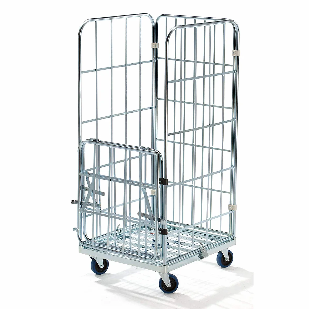 Roll-conteneur MODULAIRE - socle roulant en acier - grillagé sur 2 côtés - Conteneur Conteneur de transport Conteneurs Conteneurs de transport Roll-conteneur Roll-conteneurs