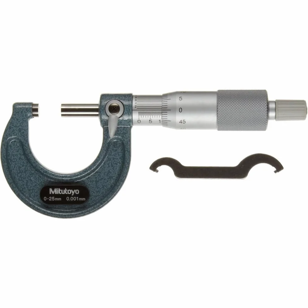 Mitutoyo MIT103-129 Micromètre avec graduation de 0,001 mm, plage de 0 mm-25 mm