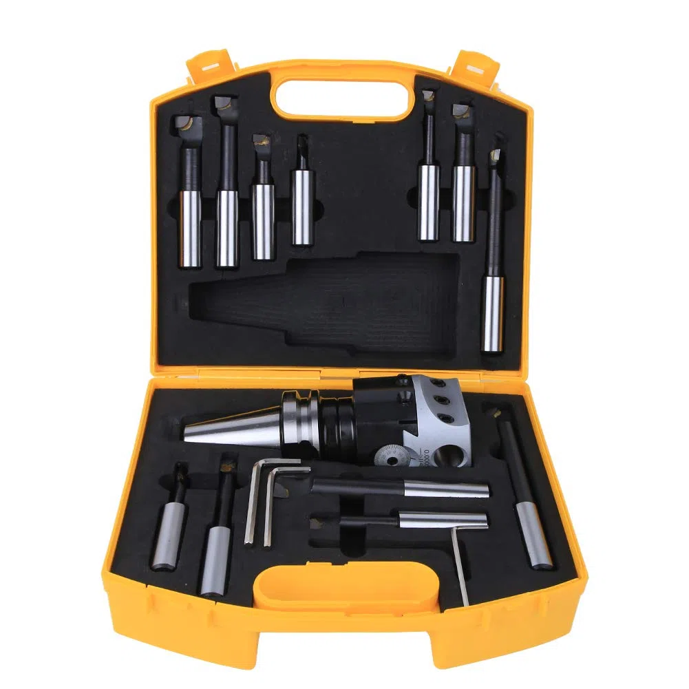 Kit CNC, Ensemble de Têtes D'alésage, Kit D'outils de Fraisage CNC, Ensemble de Fraises D'alésage CNC, Haute dureté 40CR, Kit D'outils de Fraisage F1-18, Diamètre
