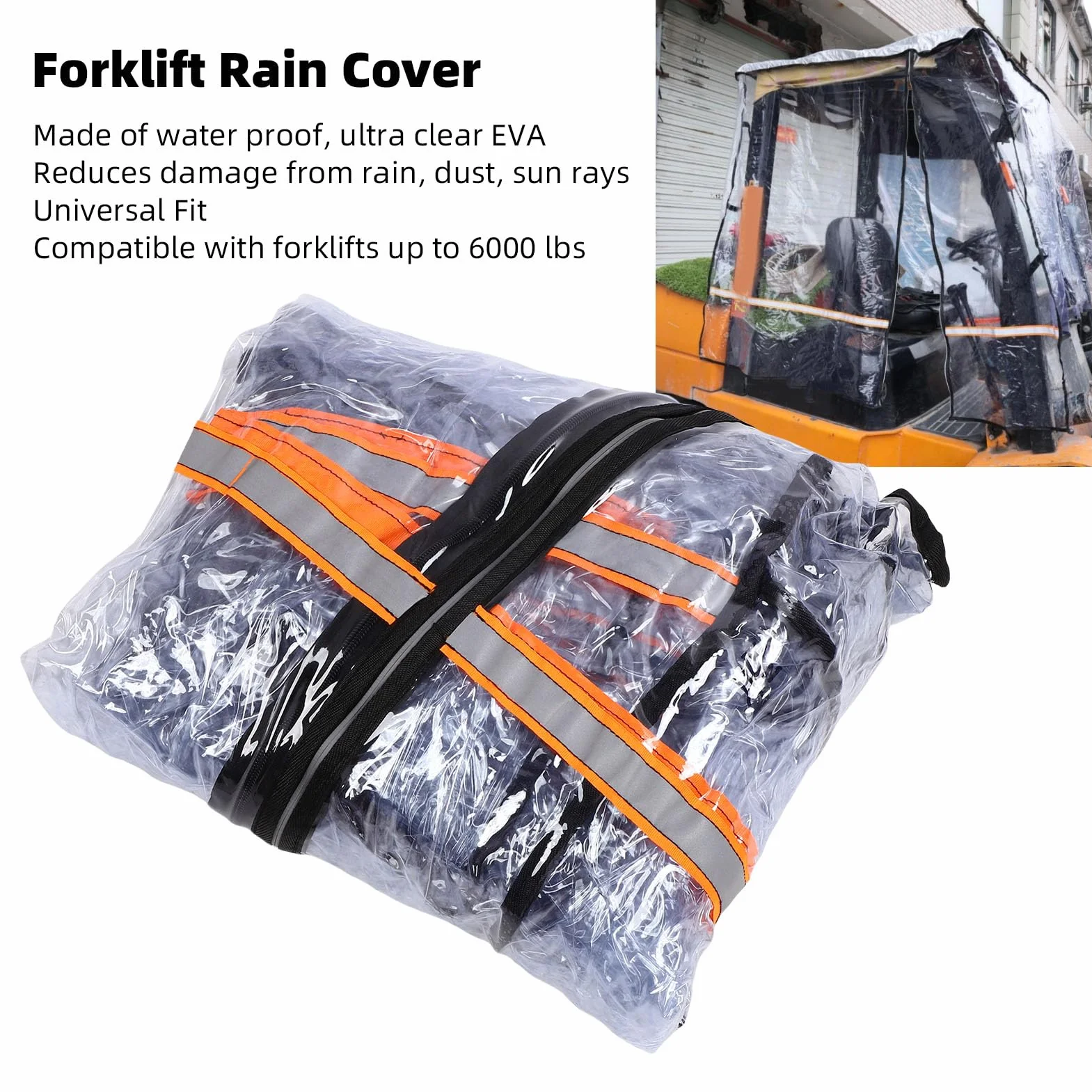 Couverture de Chariot élévateur, Utilisation des Conditions Météorologiques, Couverture de Pluie de Pluie Universelle Couverture Chariot à Chariot pour Pluie, Accessoires de