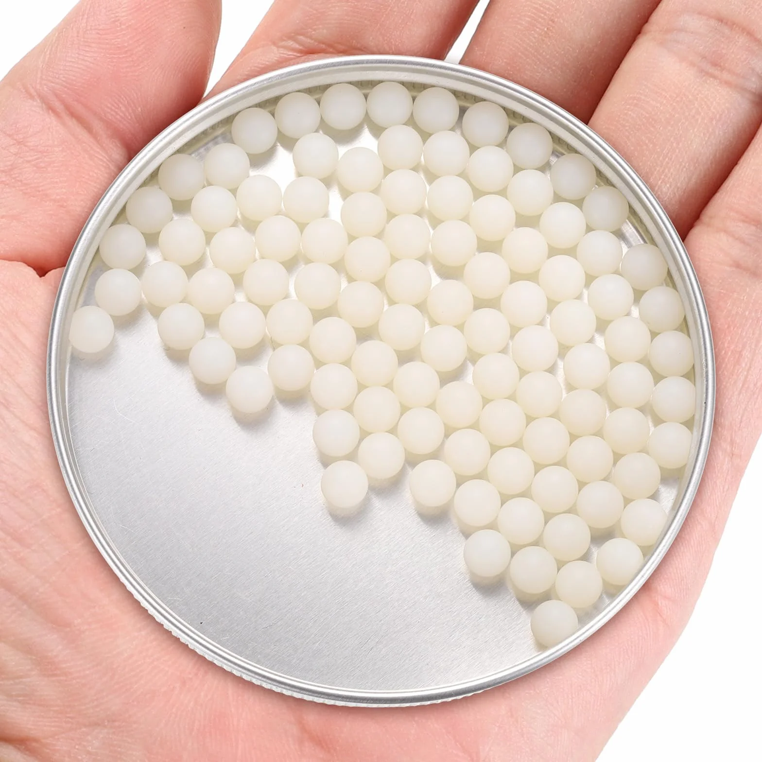 QUARKZMAN 100Pcs Boules en Plastique Solide de 6mm en Nylon, Boules de Précision Miniatures en Nylon