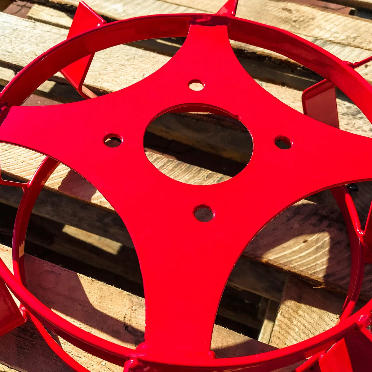 Grünwelt GW-ER340 Roue en fer 34 cm Roue à pelle, roues en fer pour creuser des pommes de terre