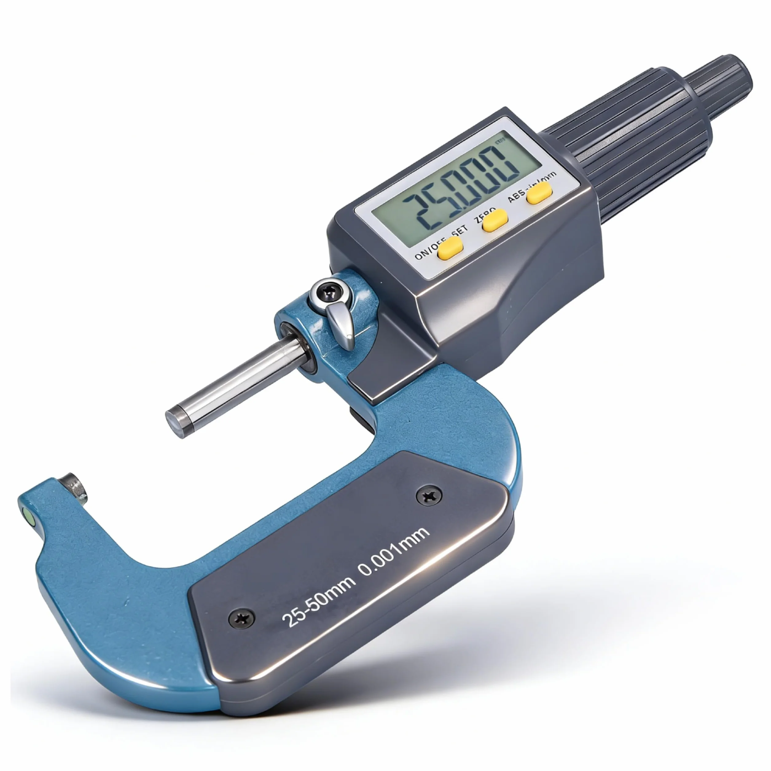 Micrometre Digita, 25‑50mm/1-2" MicromèTre Numérique Electronique LCD MicromèTres D'ExtéRieur/éPaisseur avec Affichage En Pouce/MéTrique, Outil De Mesure De La Longueu, 0.001mm Résolution