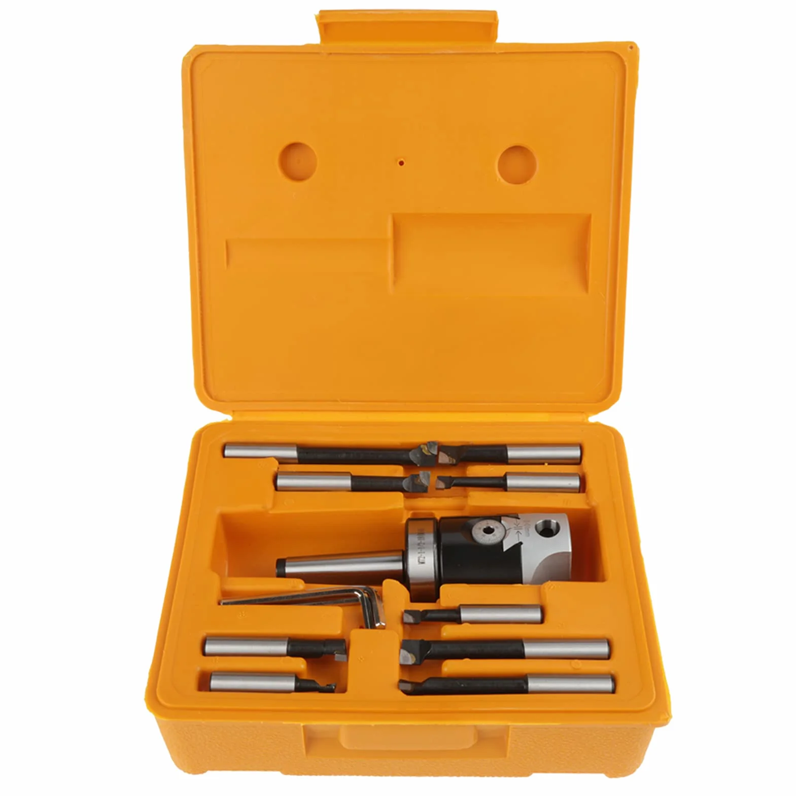 1 Ensemble d'accessoires de Fraiseuse MT2, Transmission Mécanique M10 F1-12, Tête d'alésage de 50mm avec 9 Barres d'alésage de 12mm