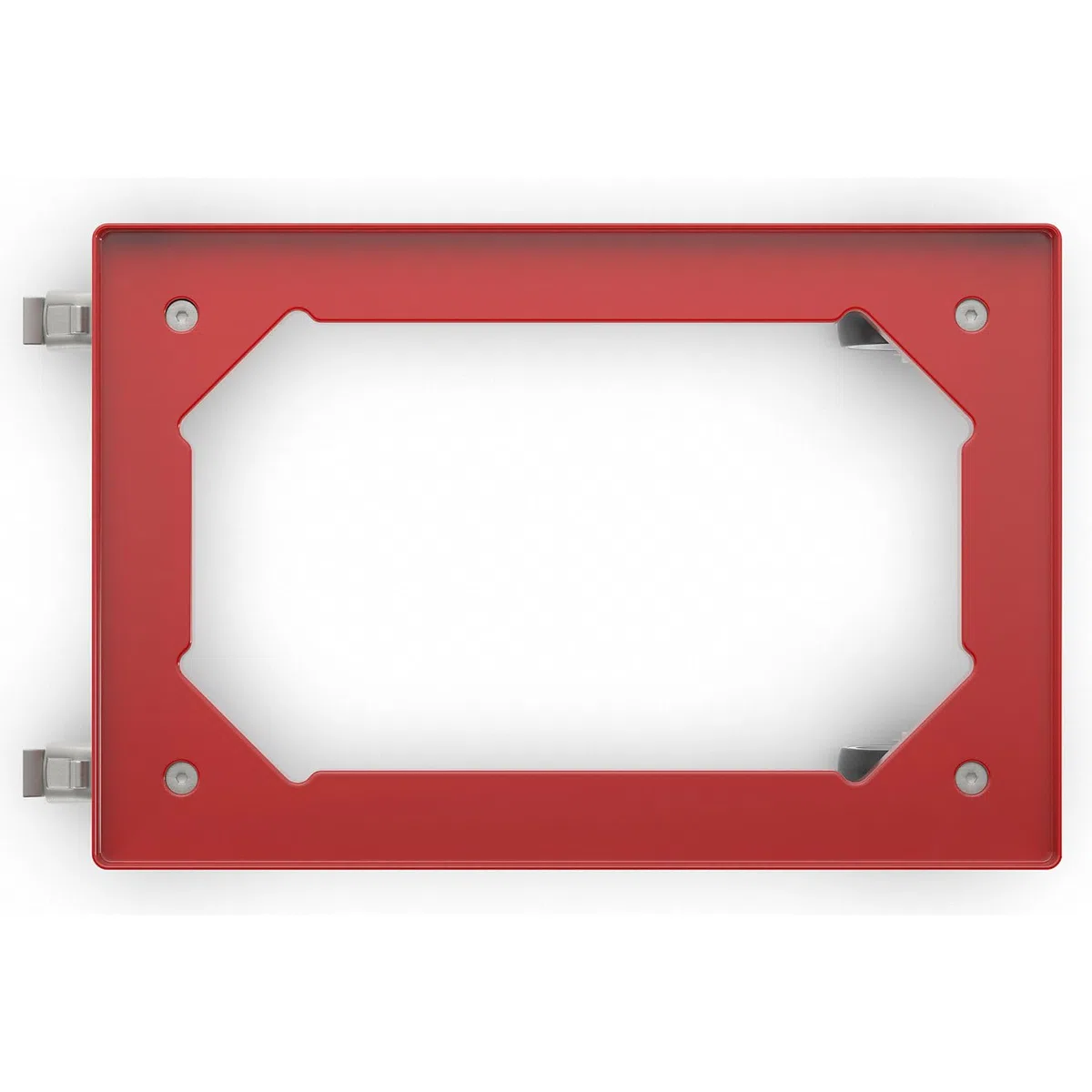 eurokraft | Plateau roulant professionnel | 600 x 400 mm | 4 roulettes pivotantes | dont 2 avec dispositif de blocage | rouge