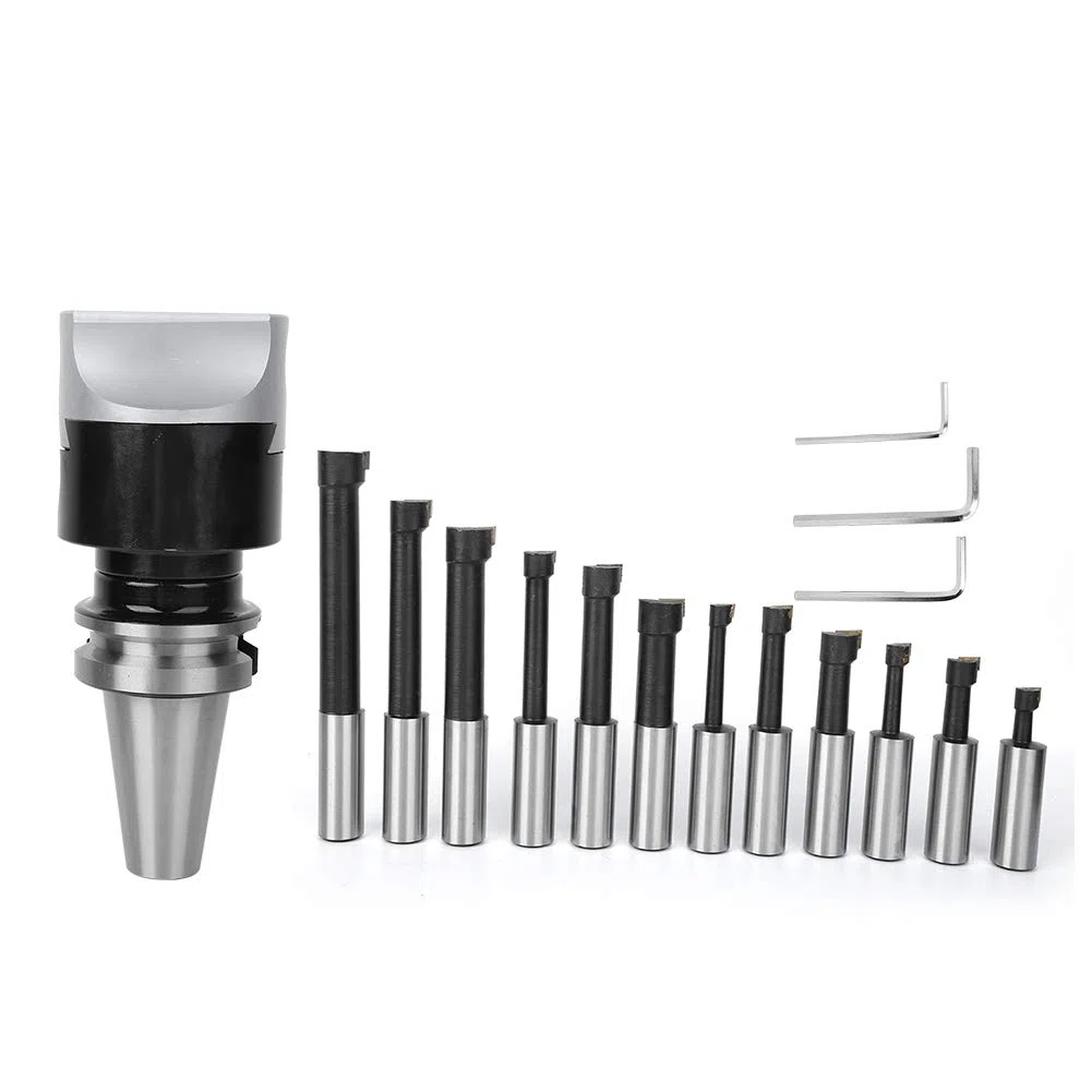 Kit CNC, Ensemble de Têtes D'alésage, Kit D'outils de Fraisage CNC, Ensemble de Fraises D'alésage CNC, Haute dureté 40CR, Kit D'outils de Fraisage F1-18, Diamètre