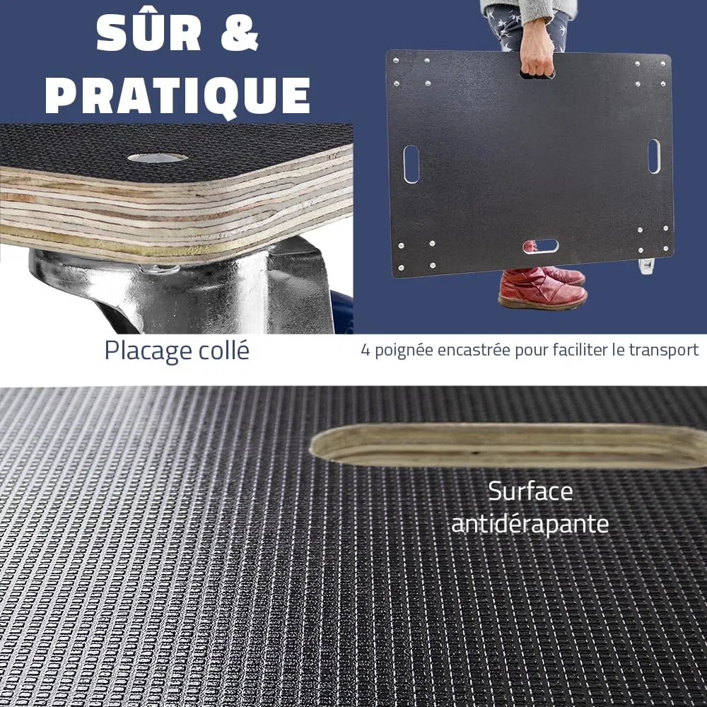 Trucky, Plateau à roulettes, Diable pour Meubles 800 kg Diable de Transport