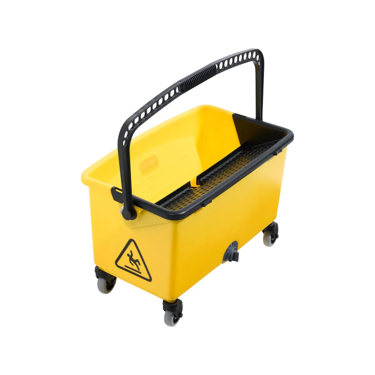 Rubbermaid Commercial Products Seau HYGEN 66 cm avec Presse Intégrée Jaune – Système Essorage sans Contact pour Nettoyage Professionnel Intensif – FGQ90088YEL