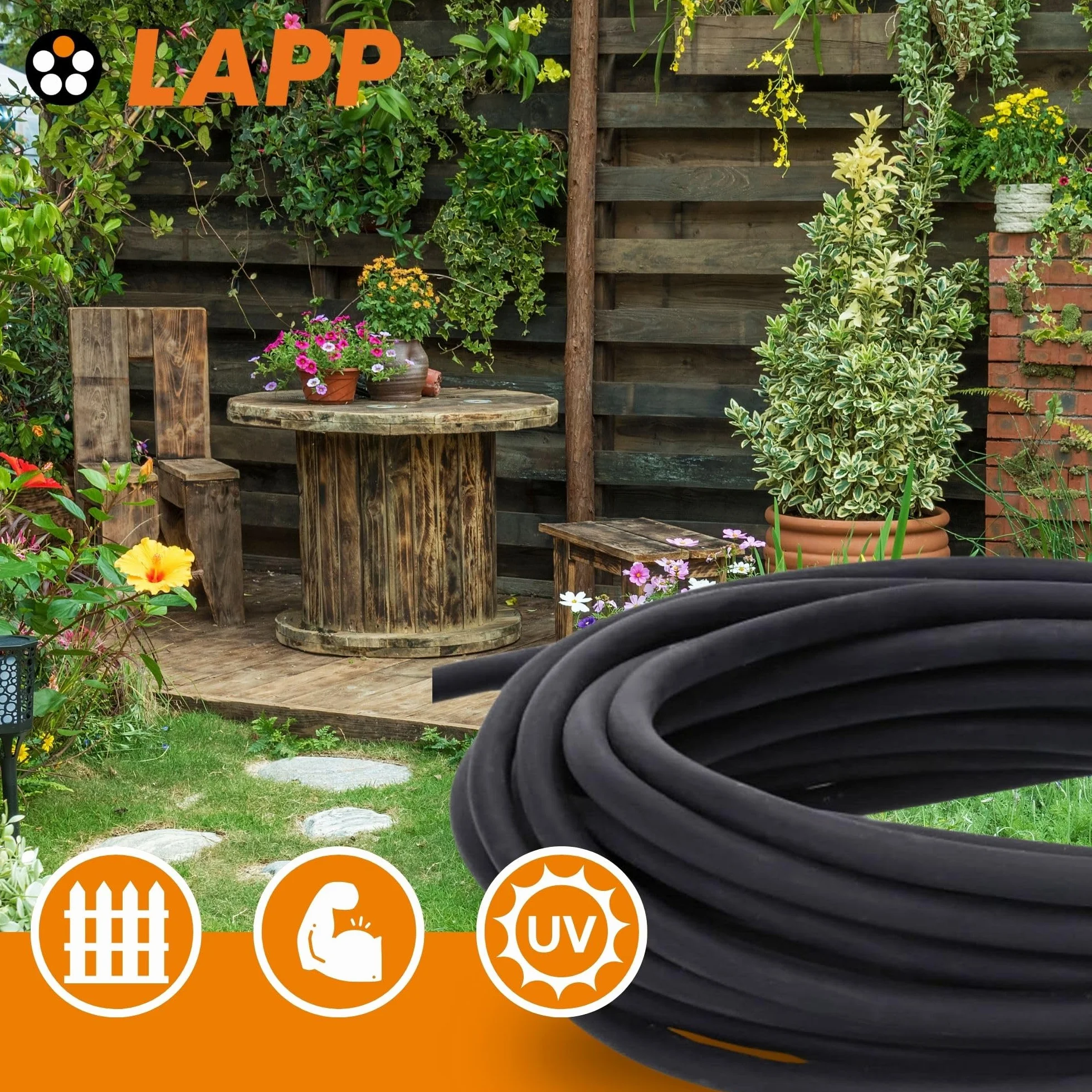 Lapp 1030525 LiYCY Câble de commande blindé 10 m 12 x 0,5 mm² I Résistant aux UV I Câble de signal 12 fils I Câble de données pour l'extérieur I Câble de soudure LED I Câble de raccordement noir