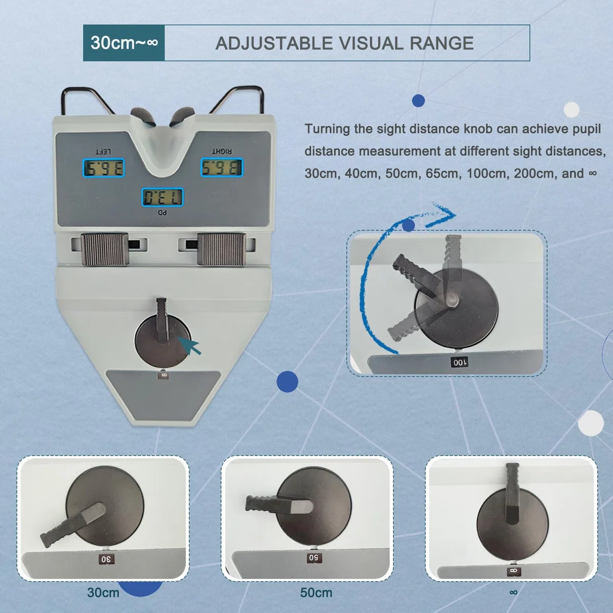 Optique Clinique Ophtalmologie Numérique Pd-Meter Pupilomètre Télémètre
