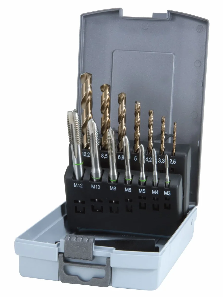 RUKO 245051RO Coffret de 14 Tarauds HSS Co 5 DIN 371/376 – Filetage Professionnel Haute Performance