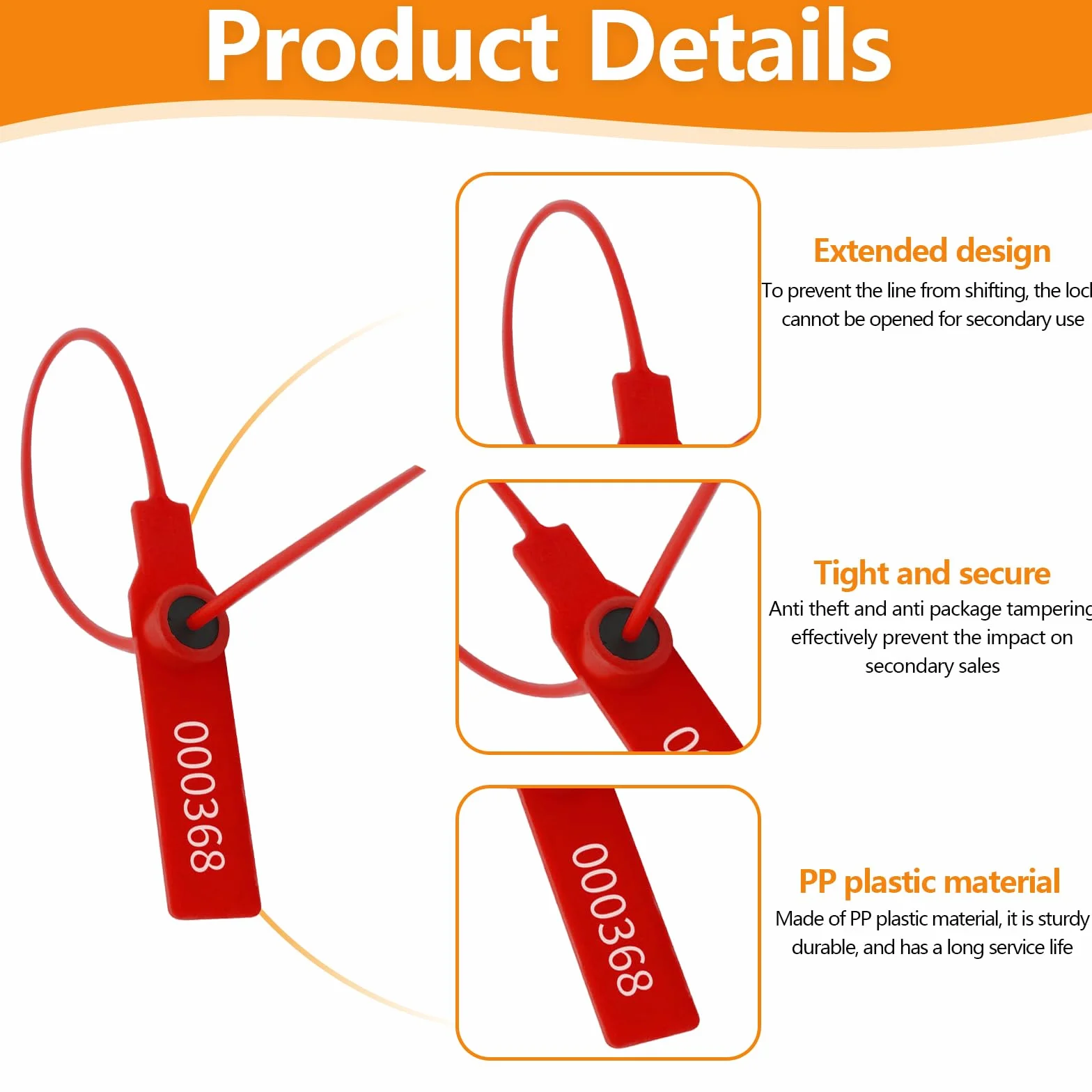 Lot de 120 plombs de sécurité en plastique pour chaussures, vêtements, étiquettes, vêtements, chaussures