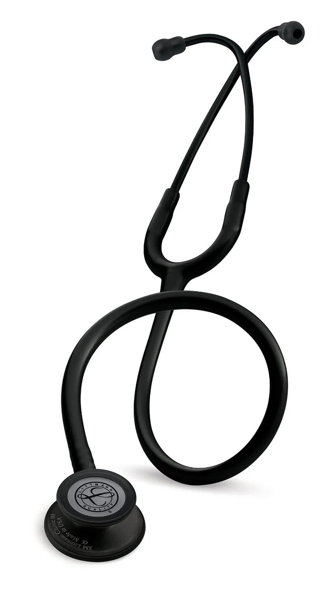 Littmann Stéthoscope Classic III Black Edition avec Gravure Gratuite en Acier Inoxydable Noir et Multicolore