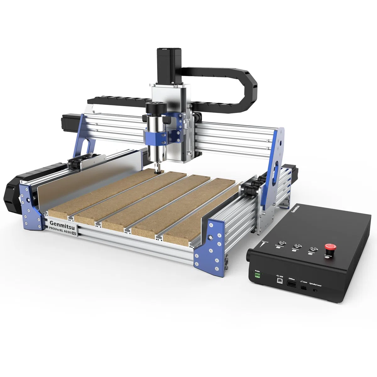 Genmitsu SainSmart Fraiseuse CNC mise à niveau avec moteur à boucle fermée et vis à billes PROVerXL 4030 V2, machine de gravure à 3 axes pour bois, métal, acrylique, PCB, MDF, 400 x 300 x 110mm