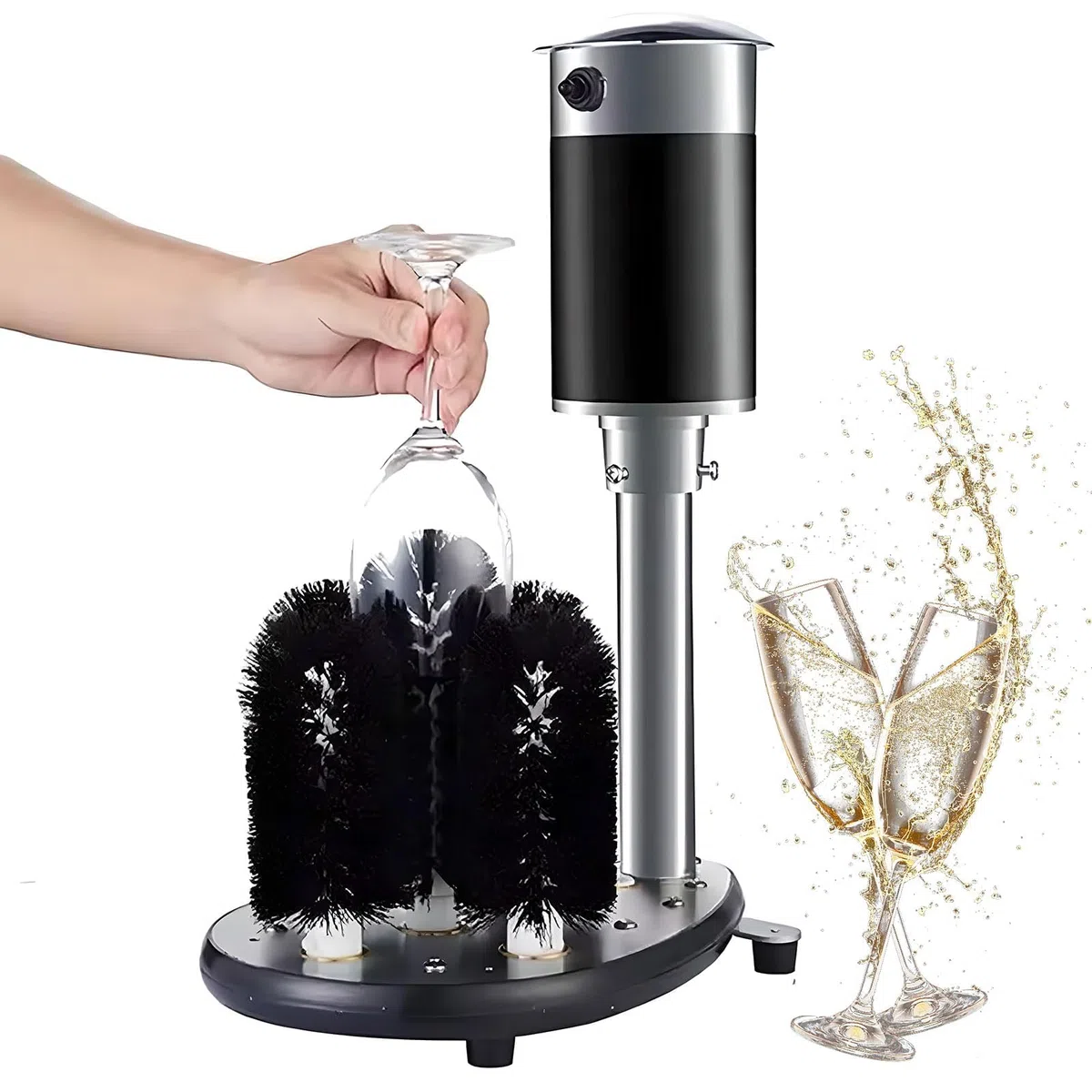 Maison connectée, Lave-Verres avec 5 têtes de Brosse interchangeables pour Un Nettoyage intensif dans Les Bars, Pubs, Restaurants et cafés