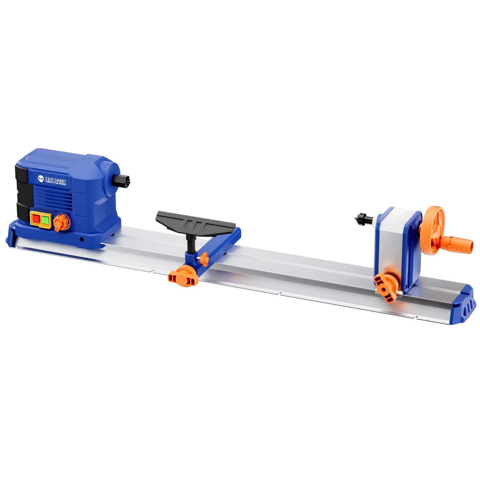 sainsmart Tour de Table, 10 x 24 Pouces, 600 W, 0,8 CV, avec réglage de Vitesse en continu de 800 à 3000 TR/Min, Tour à Bois avec Accessoires complets pour Le Travail du Bois