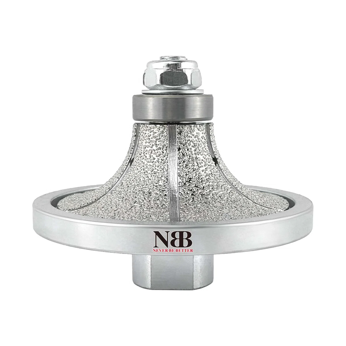 NBB Roue profilée diamantée, fraise foret toupie diamant, Roue de profil diamant, mèche pour profiler carreaux porcelaine céramique granit marbre pierre, pour meuleuse d'angle(Half-Bullnose B25)