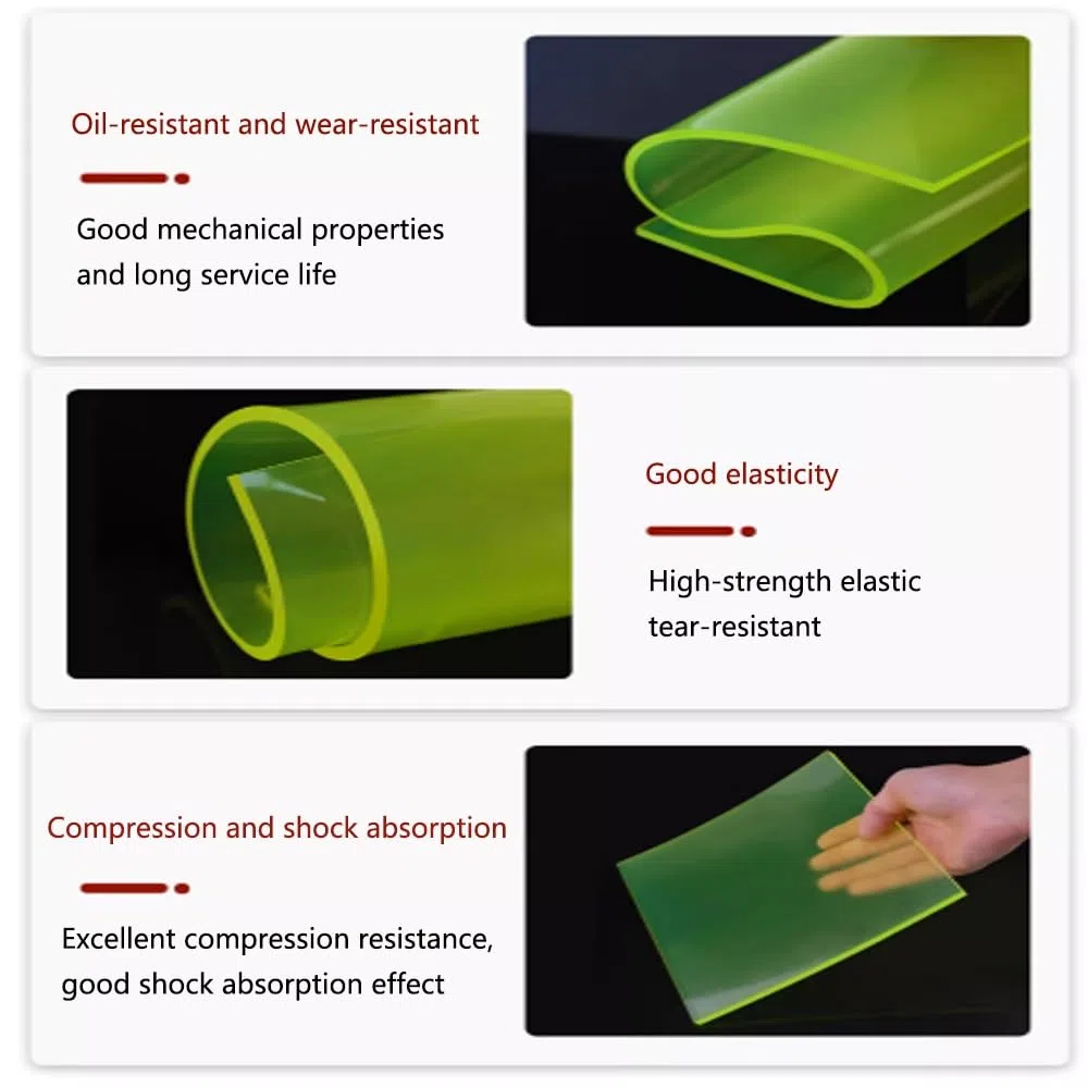 Lot de 2 plaques de polyuréthane 200 x 200/250 x 250/300 x 300 mm – Haute résistance for l'absorption des vibrations et la résistance aux chocs(200 * 200 * 1mm)
