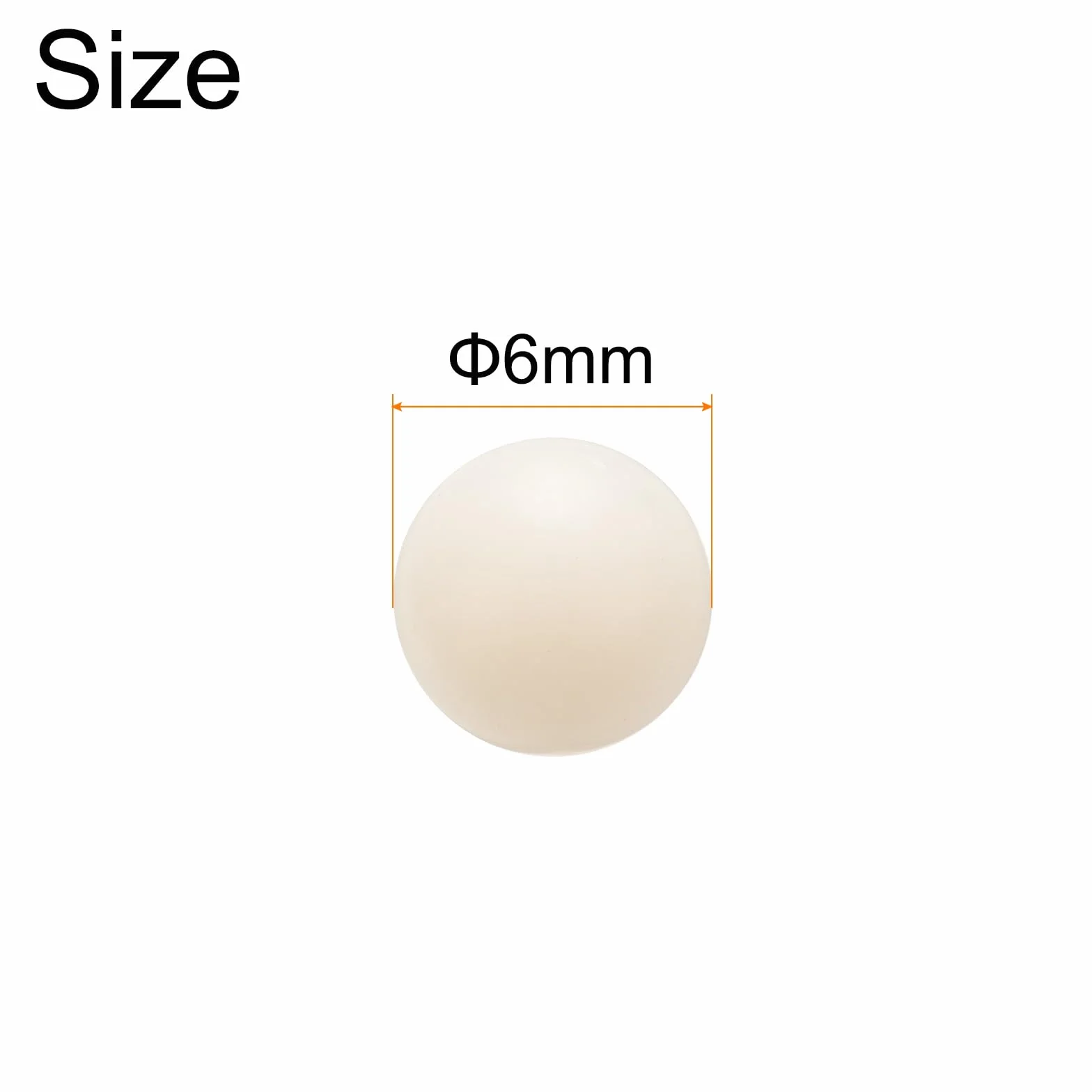 QUARKZMAN 100Pcs Boules en Plastique Solide de 6mm en Nylon, Boules de Précision Miniatures en Nylon