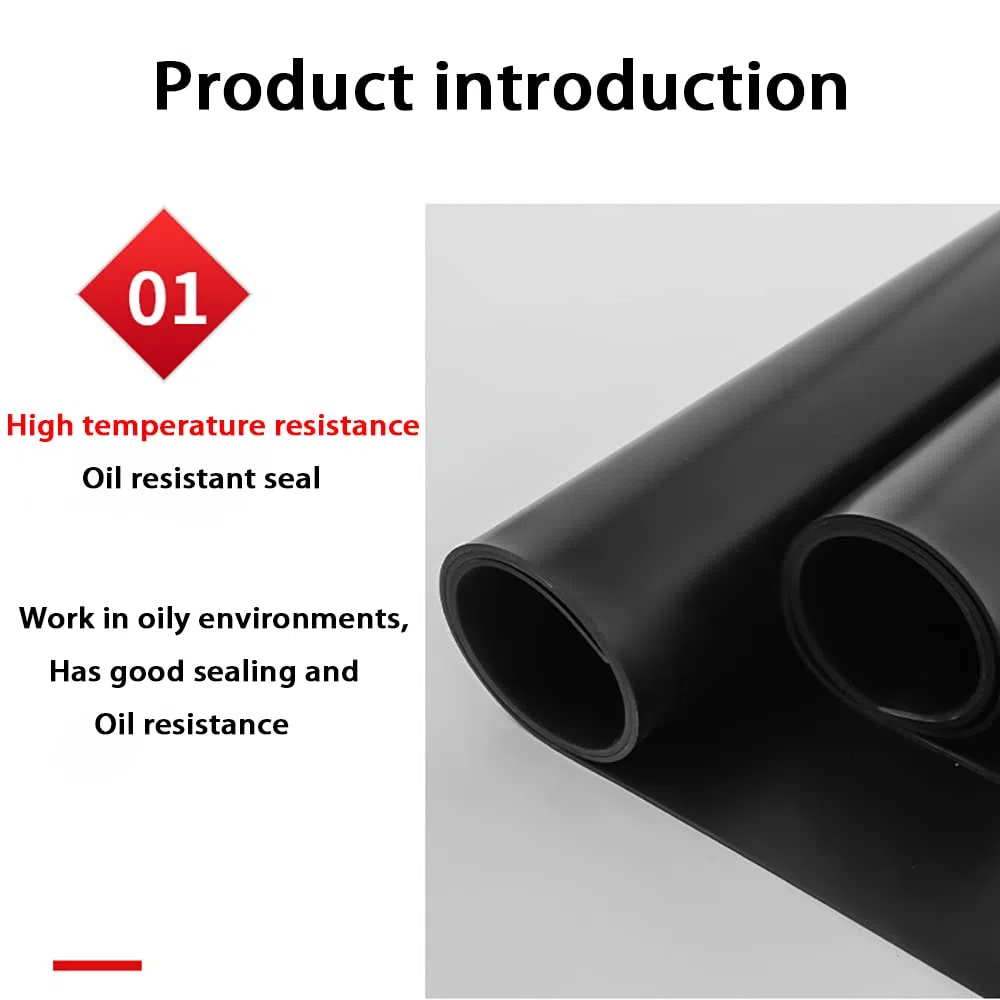 Plaque de caoutchouc de silicone, joint en caoutchouc plein résistant à la chaleur, utilisé pour les joints, longueur 200 mm, largeur 200 mm, épaisseur (4 mm)