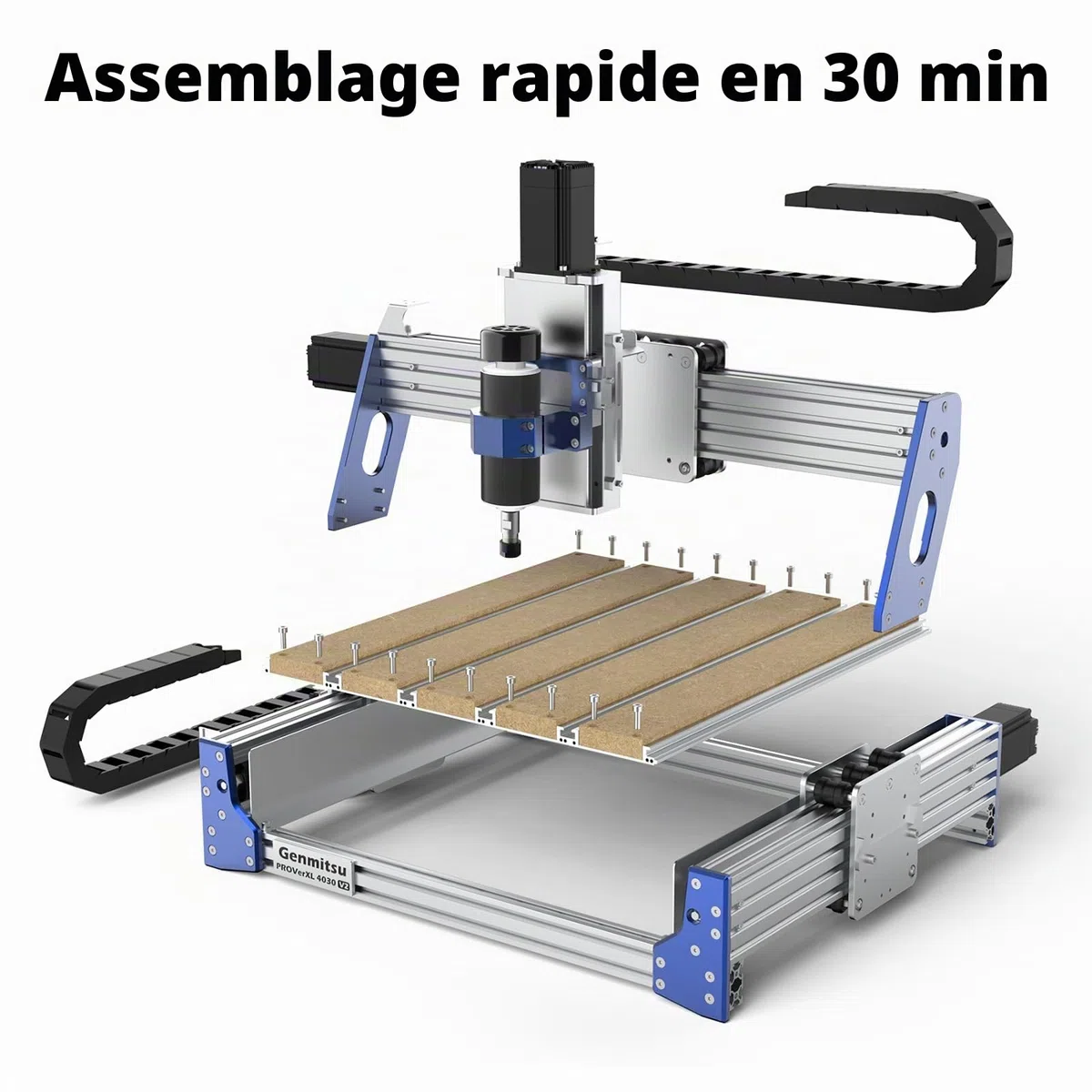 Genmitsu SainSmart Fraiseuse CNC mise à niveau avec moteur à boucle fermée et vis à billes PROVerXL 4030 V2, machine de gravure à 3 axes pour bois, métal, acrylique, PCB, MDF, 400 x 300 x 110mm